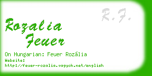 rozalia feuer business card